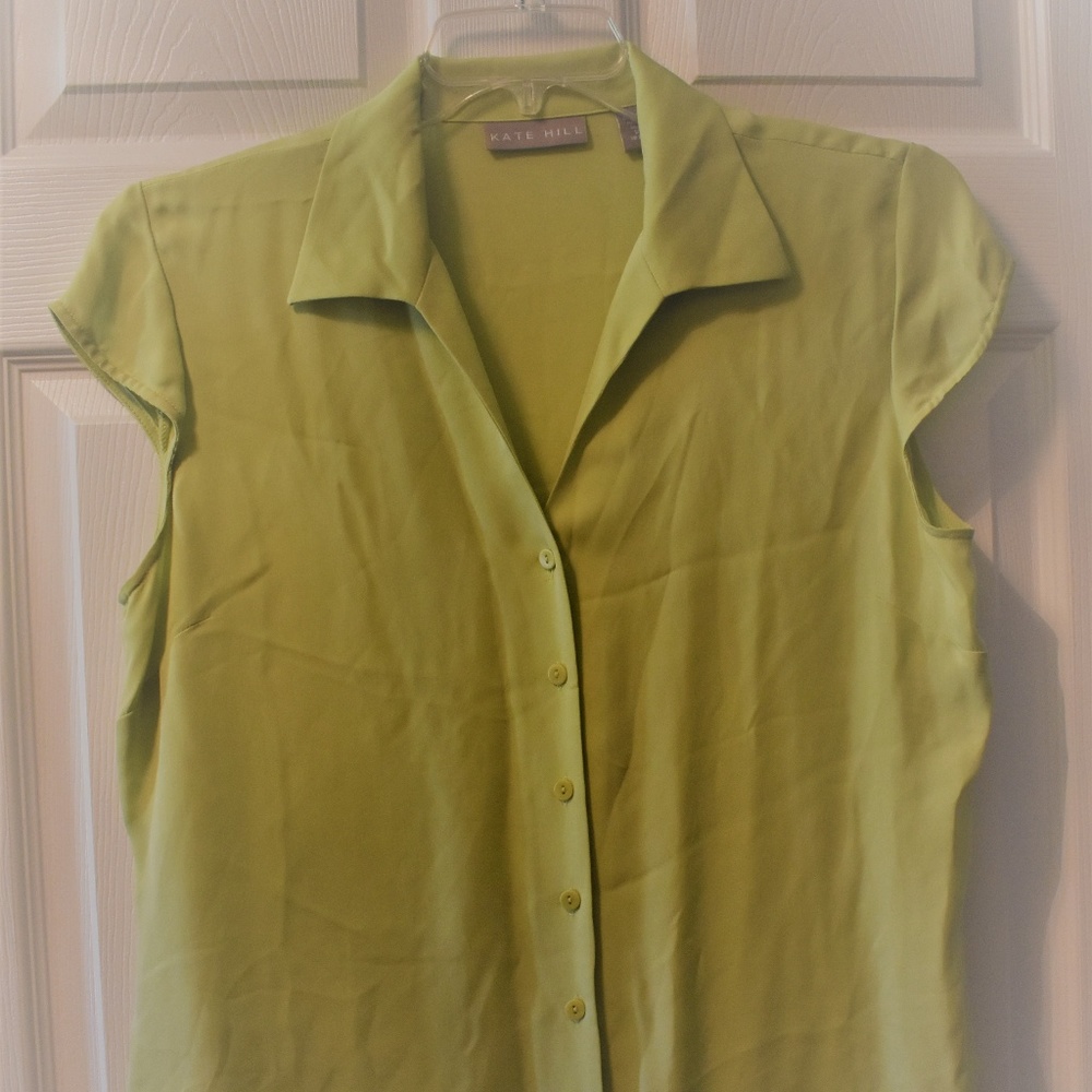 Kate Hill Silk Blouse - Size 14